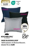 Promoties Inge kussensloop - Kronborg - Geldig van 03/06/2024 tot 23/06/2024 bij Jysk