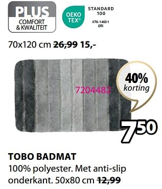 Promoties Tobo badmat - Huismerk - Jysk - Geldig van 03/06/2024 tot 23/06/2024 bij Jysk