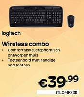 Promoties Wireless combo - Logitech - Geldig van 01/06/2024 tot 30/06/2024 bij Compudeals