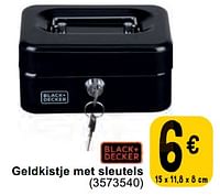 Promoties Geldkistje met sleutels - Black & Decker - Geldig van 11/06/2024 tot 24/06/2024 bij Cora
