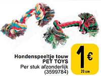 Promoties Hondenspeeltje touw pet toys - Huismerk - Cora - Geldig van 11/06/2024 tot 24/06/2024 bij Cora