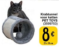 Promoties Krabtunnel voor katten pet toys - Huismerk - Cora - Geldig van 11/06/2024 tot 24/06/2024 bij Cora