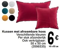 Promoties Kussen met afneembare hoes - Huismerk - Cora - Geldig van 11/06/2024 tot 24/06/2024 bij Cora