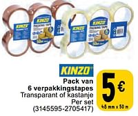 Promoties Pack van 6 verpakkingstapes - Kinzo - Geldig van 11/06/2024 tot 24/06/2024 bij Cora