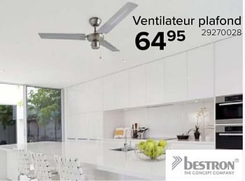 Promotions Bestron ventilateur plafond - Bestron - Valide de 10/06/2024 à 31/08/2024 chez Euro Shop