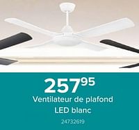 Promotions Eglo ventilateur de plafond led blanc - Eglo - Valide de 10/06/2024 à 31/08/2024 chez Euro Shop