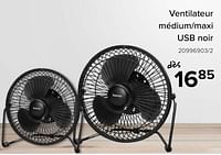 Promotions Hama ventilateur médium-maxi usb noir - Hama - Valide de 10/06/2024 à 31/08/2024 chez Euro Shop