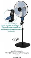 Promotions Rowenta ventilateur sur pied vu4420f0 essential + anti mosquito - Rowenta - Valide de 10/06/2024 à 31/08/2024 chez Euro Shop