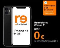 Promoties Apple refurbished iphone 11 - Apple - Geldig van 04/06/2024 tot 30/06/2024 bij Orange