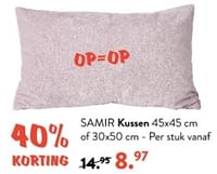 Promoties Samir kussen - Huismerk - Casa - Geldig van 10/06/2024 tot 30/06/2024 bij Casa