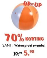 Promoties Santi watersproei zwembal - Huismerk - Casa - Geldig van 10/06/2024 tot 30/06/2024 bij Casa