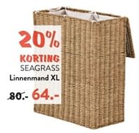 Promoties Seagrass linnenmand xl - Huismerk - Casa - Geldig van 10/06/2024 tot 30/06/2024 bij Casa