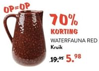 Promoties Waterfauna red kruik - Huismerk - Casa - Geldig van 10/06/2024 tot 30/06/2024 bij Casa