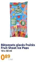 Promotions Batonnets glacés fruiteés fruit shoot ice pops - Teisseire - Valide de 12/06/2024 à 18/06/2024 chez Action