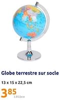 Promotions Globe terrestre sur socle - Produit Maison - Action - Valide de 12/06/2024 à 18/06/2024 chez Action
