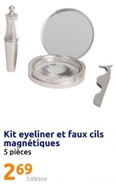 Promotions Kit eyeliner et faux cils magnetiques - Produit Maison - Action - Valide de 12/06/2024 à 18/06/2024 chez Action