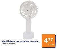 Promotions Ventilateur brumisateur a main - Produit Maison - Action - Valide de 12/06/2024 à 18/06/2024 chez Action