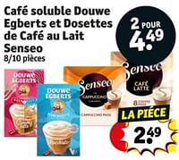 Promotions Café soluble douwe egberts et dosettes de café au lait senseo - Douwe Egberts - Valide de 11/06/2024 à 23/06/2024 chez Kruidvat