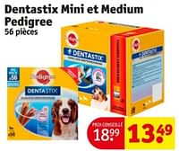 Promotions Dentastix mini et medium pedigree - Pedigree - Valide de 11/06/2024 à 23/06/2024 chez Kruidvat