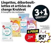 Promotions Lingettes lotion - Produit maison - Kruidvat - Valide de 11/06/2024 à 23/06/2024 chez Kruidvat