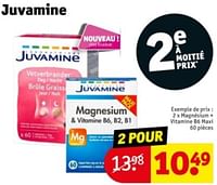 Promotions Magnésium + vitamine b6 maxi - Juvamine - Valide de 11/06/2024 à 23/06/2024 chez Kruidvat