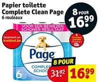 Promotions Papier toilette complete clean page - Page - Valide de 11/06/2024 à 23/06/2024 chez Kruidvat