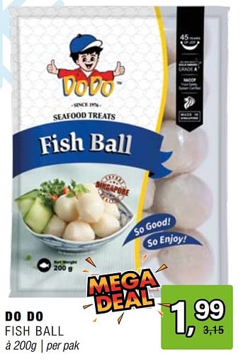 Promoties Do do fish ball - DoDo - Geldig van 05/06/2024 tot 25/06/2024 bij Amazing Oriental