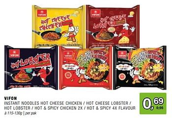 Promoties Vifon instant noodles hot cheese chicken - Vifon - Geldig van 05/06/2024 tot 25/06/2024 bij Amazing Oriental