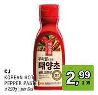 Promoties Cj korean hot pepper paste - CJ - Geldig van 05/06/2024 tot 25/06/2024 bij Amazing Oriental