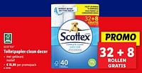 Promoties Toiletpapier clean decor - Scottex - Geldig van 19/06/2024 tot 25/06/2024 bij Lidl