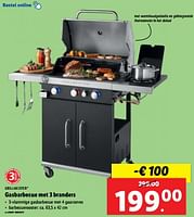 Promoties Gasbarbecue met 3 branders - Grill Meister - Geldig van 19/06/2024 tot 25/06/2024 bij Lidl