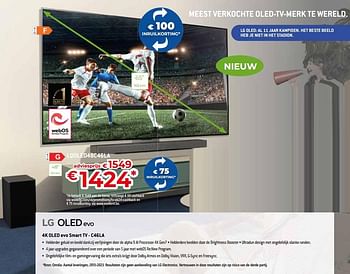Promoties Lg 4k oled evo smart tv lqoled48c46la - LG - Geldig van 31/05/2024 tot 30/06/2024 bij Exellent