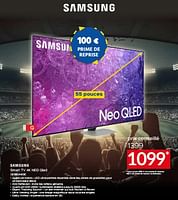 Promotions Samsung smart tv 4k neo qled qe55qn93c - Samsung - Valide de 31/05/2024 à 30/06/2024 chez Selexion