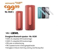 Loewe draagbare bluetooth speaker we. hear 1-Loewe