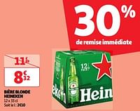 Promotions Bière blonde heineken - Heineken - Valide de 11/06/2024 à 17/06/2024 chez Auchan Ronq