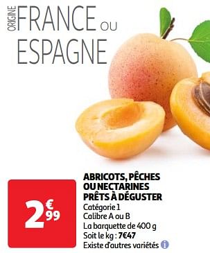 Promotions Abricots, pêches ou nectarines prêts à déguster - Produit Maison - Auchan Ronq - Valide de 11/06/2024 à 17/06/2024 chez Auchan Ronq