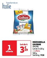 Promotions Mozzarella galbani - Galbani - Valide de 11/06/2024 à 17/06/2024 chez Auchan Ronq
