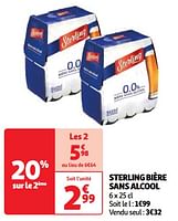 Promotions Sterling bière sans alcool - Sterling - Valide de 11/06/2024 à 17/06/2024 chez Auchan Ronq