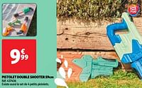 Promotions Pistolet double shooter - One two fun - Valide de 11/06/2024 à 17/06/2024 chez Auchan Ronq