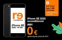Promotions Apple iphone se 2020 reconditionné - Apple - Valide de 04/06/2024 à 30/06/2024 chez Orange