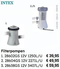 Intex filterpompen 28602gs 12v 1250l-u-Intex