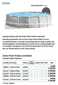 Intex prism frame zwembad-Intex