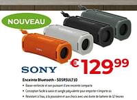Promotions Sony enceinte bluetooth - sosrsult10 - Sony - Valide de 31/05/2024 à 30/06/2024 chez Exellent