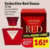 Promotions Seductive red guess edt - Guess - Valide de 11/06/2024 à 23/06/2024 chez Kruidvat
