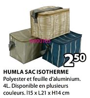 Promotions Humla sac isotherme - Produit Maison - Jysk - Valide de 03/06/2024 à 23/06/2024 chez Jysk