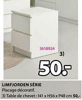 Promotions Limfjorden table de chevet - Produit Maison - Jysk - Valide de 03/06/2024 à 23/06/2024 chez Jysk
