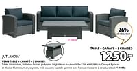 Promotions Vemb table + canapé + 2 chaises - Jutlandia - Valide de 03/06/2024 à 23/06/2024 chez Jysk