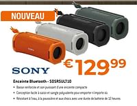 Promotions Sony enceinte bluetooth - sosrsult10 - Sony - Valide de 31/05/2024 à 30/06/2024 chez Expert