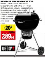 Promotions Barbecue au charbon de bois - Weber - Valide de 03/06/2024 à 30/06/2024 chez Dema