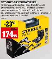 Promotions Stanley set outils pneumatiques - Stanley - Valide de 03/06/2024 à 30/06/2024 chez Dema